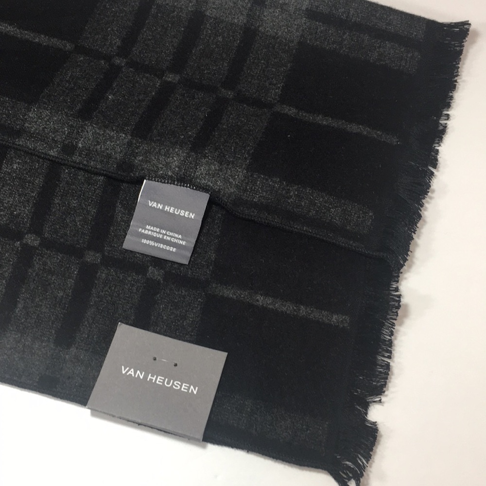 🖤VAN HEUSEN🖤DARK/GRAY SCARF - Picture 4 of 8